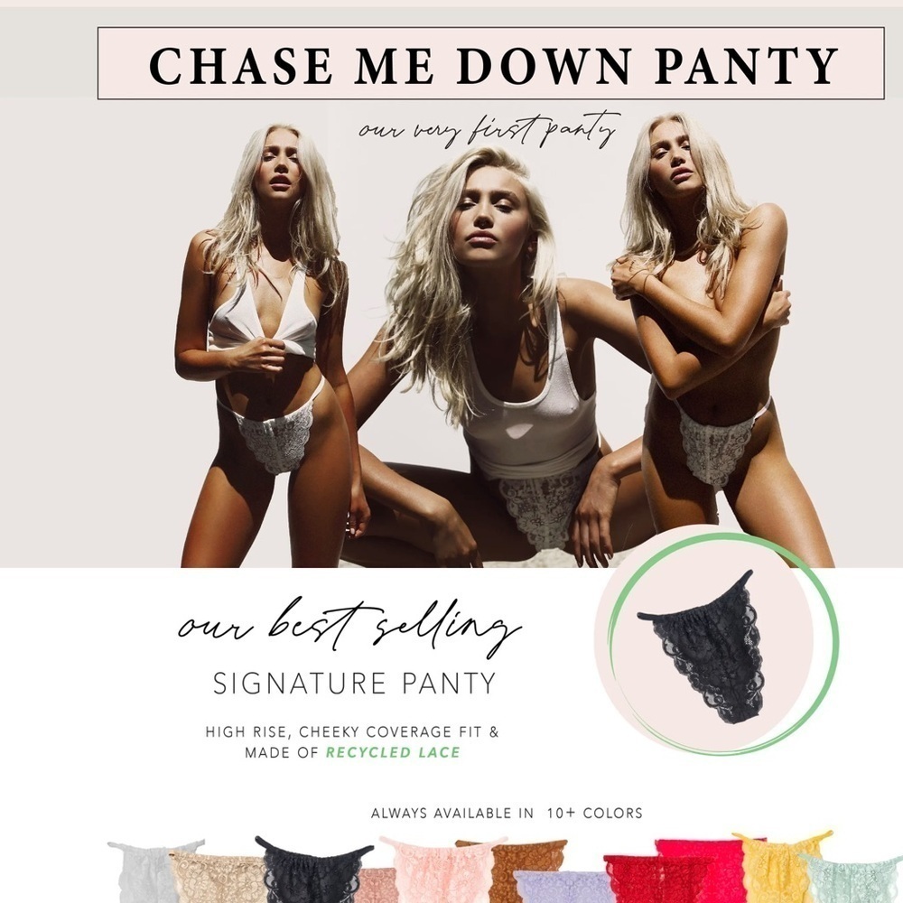 NEW We Are HAH Brown Sugar Chase Me Down Lace Cheeky Panty Size XLarge